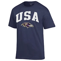 Men's Champion Navy Baltimore Ravens Americana T-Shirt