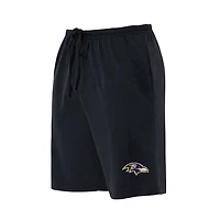 Men's Concepts Sport  Black Baltimore Ravens Big & Tall Fleece Lounge Shorts