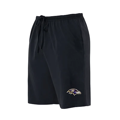 Men's Concepts Sport  Black Baltimore Ravens Big & Tall Fleece Lounge Shorts