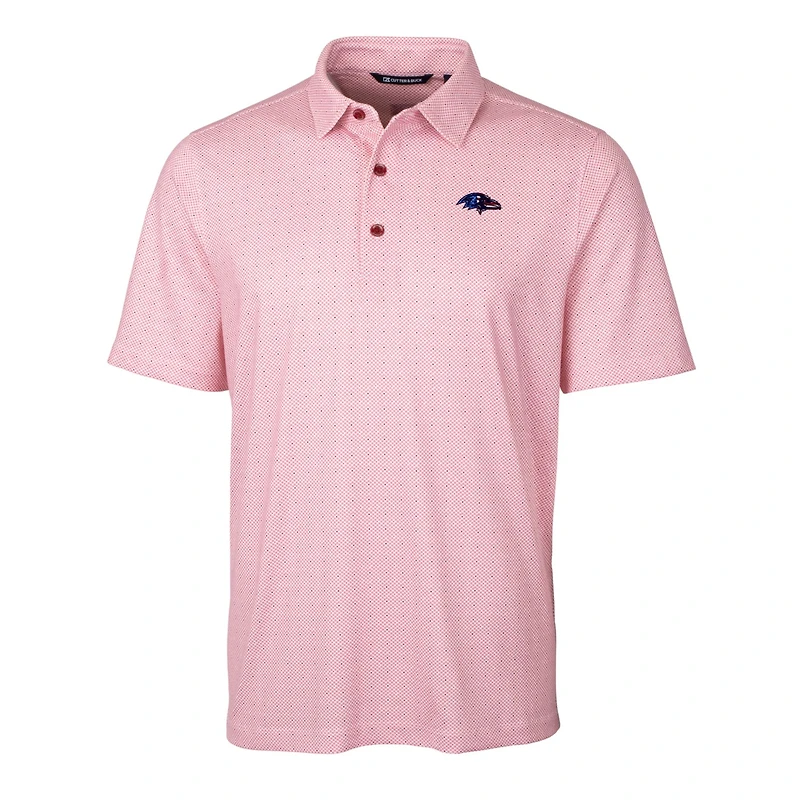 Polo extensible à imprimé double point Pike pour homme, modèle Cutter & Buck Cardinal Baltimore Ravens, grande taille