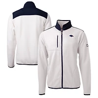 Veste polaire entièrement zippée Cascade Eco Sherpa pour homme, couleur crème, style coupe-vent et buck, Baltimore Ravens, grande taille