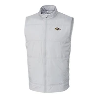 Gilet zippé intégral Stealth gris chiné pour homme des Ravens de Baltimore, grande taille