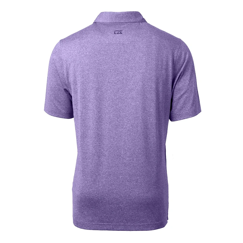 Men's Cutter & Buck  Heather Purple Baltimore Ravens Helmet Forge Stretch Polo