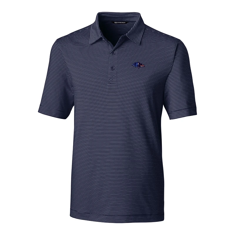 Polo extensible à rayures crayon Forge pour homme, bleu marine, Cutter & Buck, Baltimore Ravens, grandes tailles