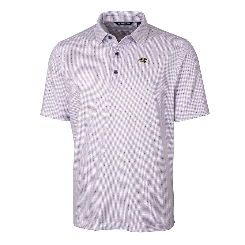 Men's Cutter & Buck Purple Baltimore Ravens Big Tall Pike Double Dot Stretch Polo