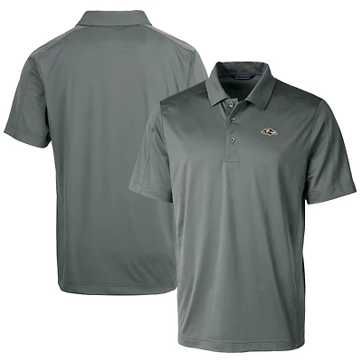 Polo extensible texturé Prospect pour homme Cutter & Buck Steel des Baltimore Ravens