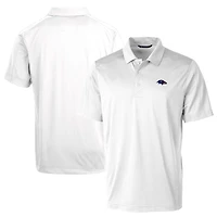 Polo extensible texturé pour homme Cutter & Buck, blanc, Baltimore Ravens, taille grande et taille, Prospect
