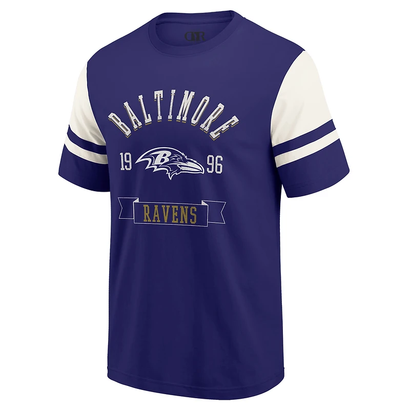 T-shirt de football violet pour homme Darius Rucker Collection by Fanatics, Ravens Baltimore