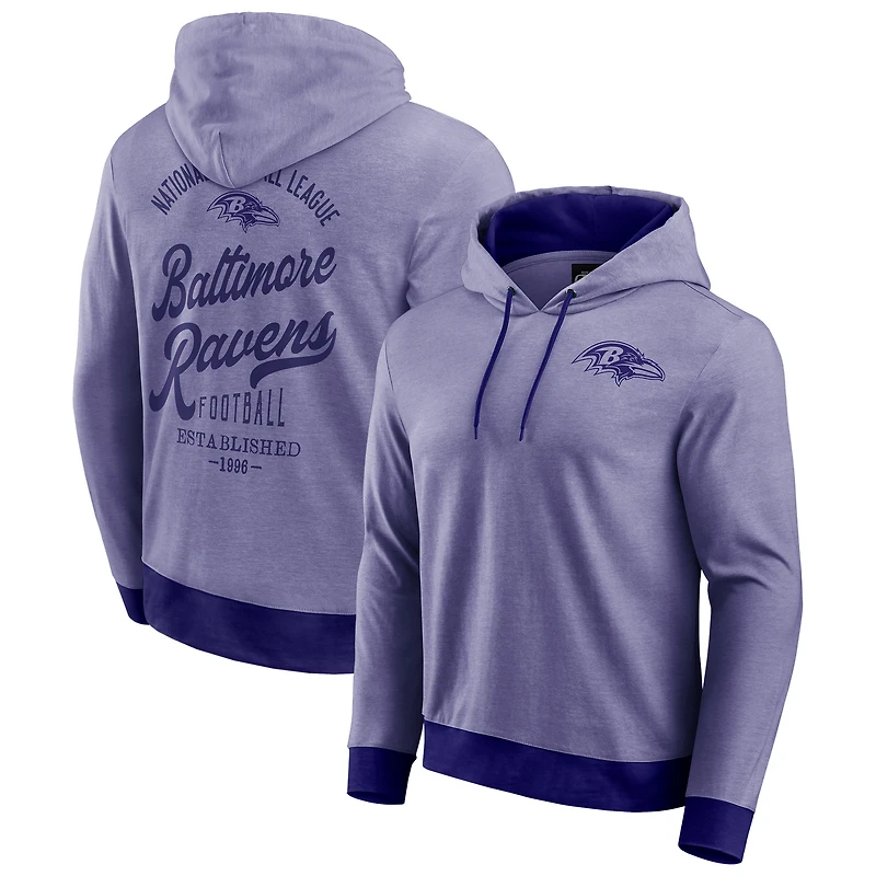 Men's Darius Rucker Collection by Fanatics Purple Baltimore Ravens Tonal Knit Pullover Hoodie