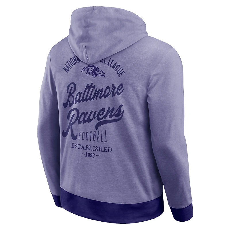 Men's Darius Rucker Collection by Fanatics Purple Baltimore Ravens Tonal Knit Pullover Hoodie