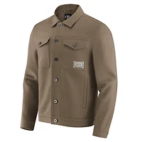 Men's Darius Rucker Collection by Fanatics Tan Baltimore Ravens Trucker Full-Button Jacket
