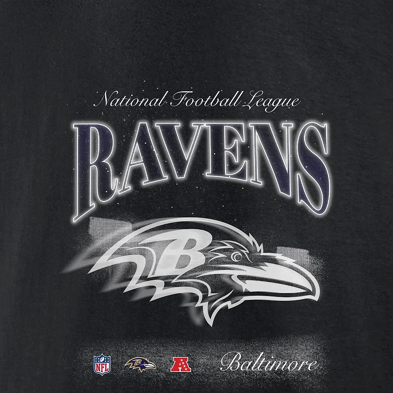 Men's Fanatics Black Baltimore Ravens Back Logo Fleece Hoodie