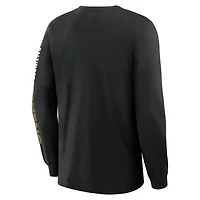 Men's Fanatics Black Baltimore Ravens Big & Tall Clock Management Legacy Long Sleeve T-Shirt