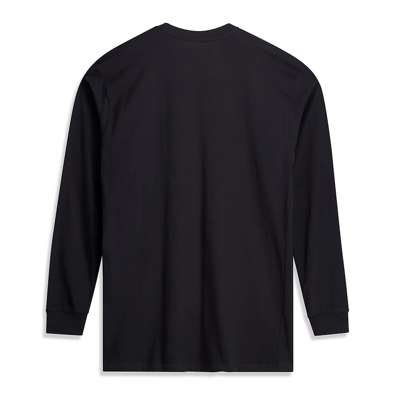 Men's Fanatics Black Baltimore Ravens Big & Tall Coverage Scheme Long Sleeve T-Shirt