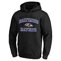 Sweat à capuche Fanatics noir pour homme, Baltimore Ravens, grandes tailles, Heart & Soul