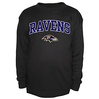 T-shirt thermique à manches longues Fanatics Black Baltimore Ravens pour hommes, grande taille