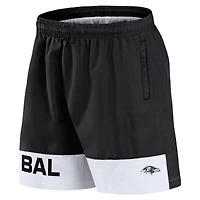 Short Fanatics pour homme noir Baltimore Ravens Elements
