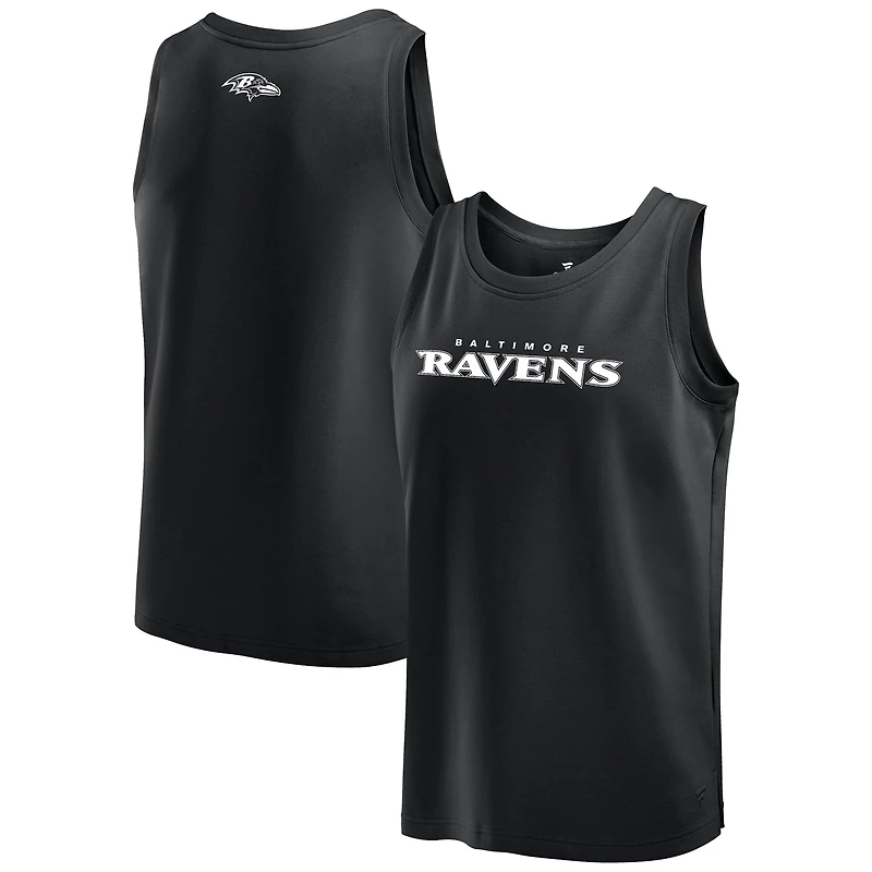 Men's Fanatics Black Baltimore Ravens Elements Tank Top
