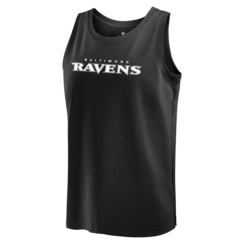 Men's Fanatics Black Baltimore Ravens Elements Tank Top