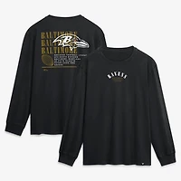T-shirt à manches longues Fanatics Black Baltimore Ravens Fullback Drive pour homme