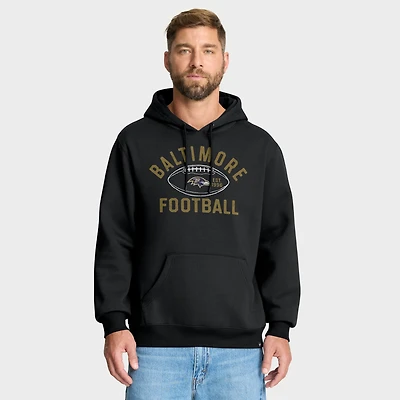 Sweat à capuche noir Fanatics pour homme des Baltimore Ravens Fumblerooski Legacy
