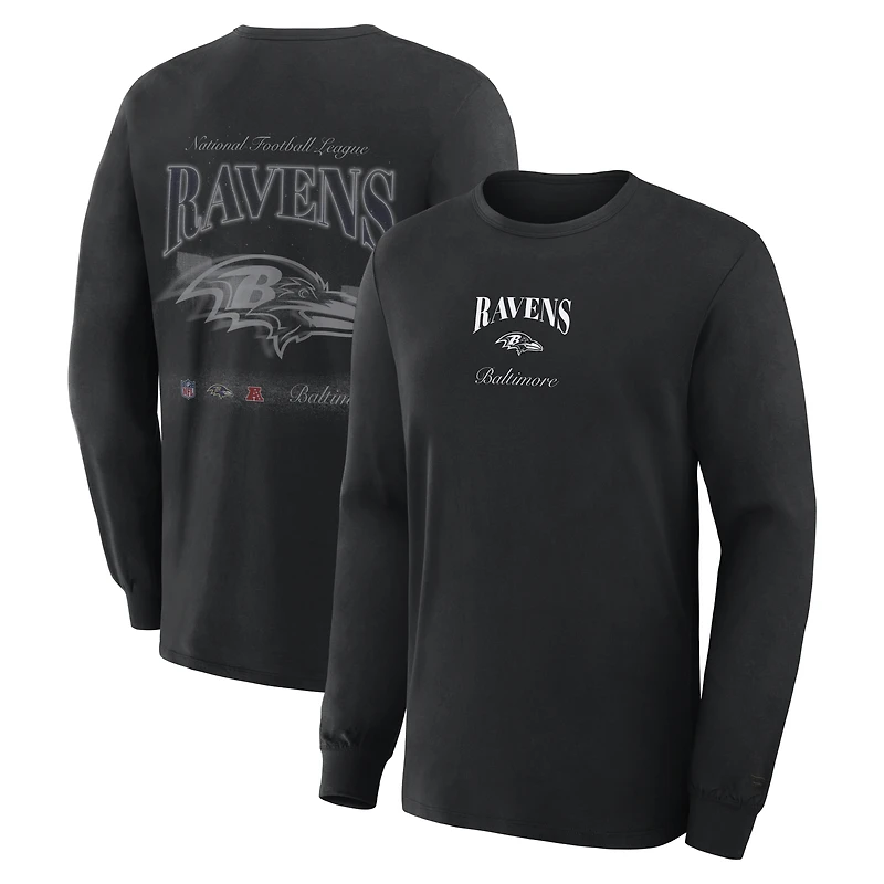 Men's Fanatics Black Baltimore Ravens Midnight Falls Long Sleeve T-Shirt