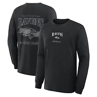 Men's Fanatics  Black Baltimore Ravens Midnight Falls Long Sleeve T-Shirt