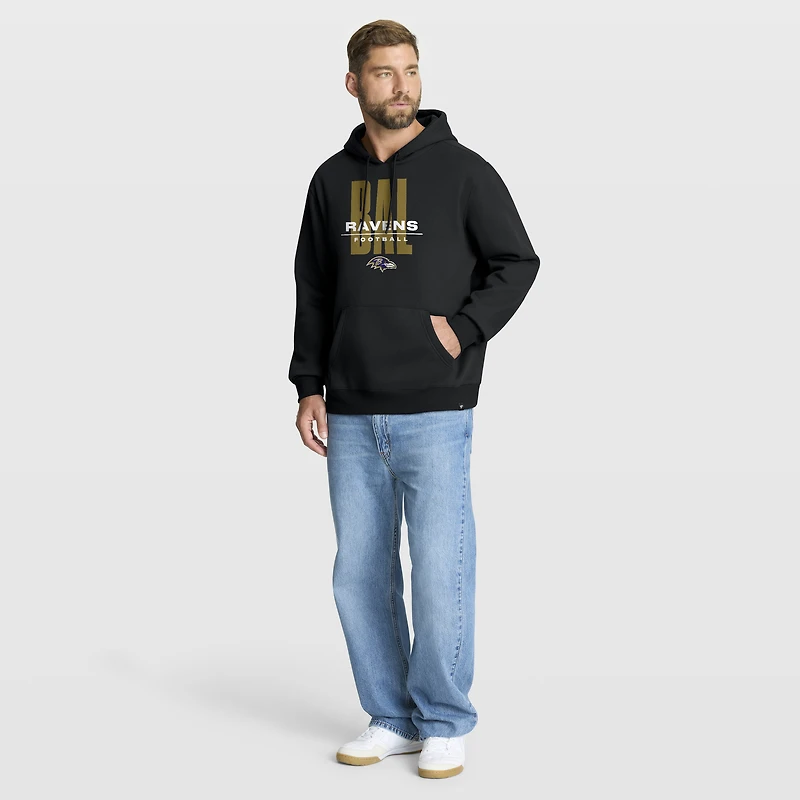 Sweat à capuche noir Fanatics pour homme des Baltimore Ravens, plaqueur droit Legacy