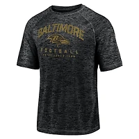 Men's Fanatics Black Baltimore Ravens Shade Battle Ready Raglan Space-Dye T-Shirt