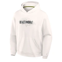Sweat à capuche oversize crème Baltimore Ravens pour homme de Fanatics
