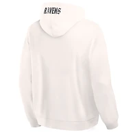 Sweat à capuche oversize crème Baltimore Ravens pour homme de Fanatics