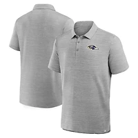 Polo à pochette gris chiné Baltimore Ravens pour homme de Fanatics