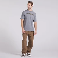 T-shirt tri-blend gris chiné Fanatics pour homme, Ravens de Baltimore, Pass Rush