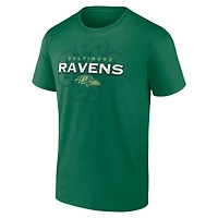 T-shirt Fanatics Kelly Green pour homme avec le logo Celtic Luck des Baltimore Ravens