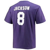 T-shirt violet avec nom et numéro de joueur Fanatics Lamar Jackson des Ravens Baltimore pour hommes