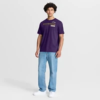 T-shirt violet Fanatics pour homme, motif Chop Block Legacy des Baltimore Ravens