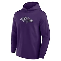 Men's Fanatics Purple Baltimore Ravens Elements Blaze Tri-Blend Long Sleeve Hoodie T-Shirt