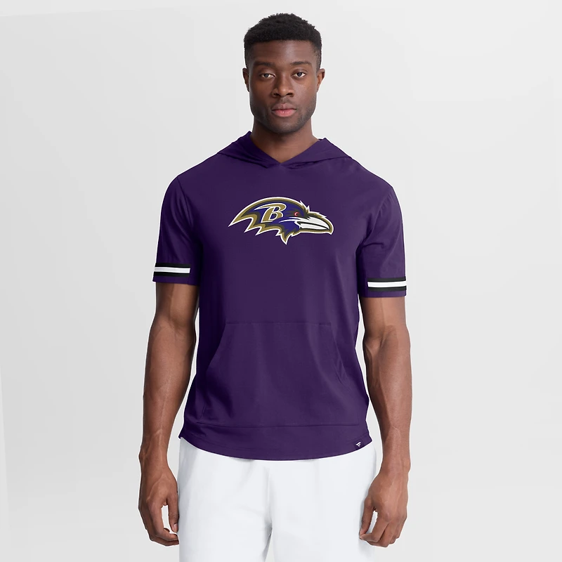T-shirt à capuche manches courtes Fanatics Purple Baltimore Ravens Optimal Play pour homme