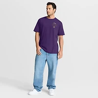 T-shirt violet Fanatics pour homme avec poche passe des Ravens de Baltimore