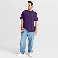 T-shirt violet Fanatics pour homme avec poche passe des Ravens de Baltimore