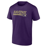 T-shirt violet fanatiques pour hommes des Ravens de Baltimore prennent les devants