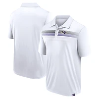 Polo Interlock Fanatics blanc Baltimore Ravens Victory For Us pour hommes