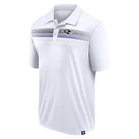 Polo Interlock Fanatics blanc Baltimore Ravens Victory For Us pour hommes