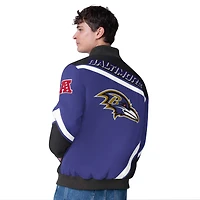 Men's G-III Extreme  Purple Baltimore Ravens Maximum Racing Full-Snap Jacket