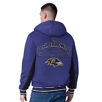 Men's G-III Extreme Purple Baltimore Ravens No Huddle Commemorative Full-Zip Hoodie Jacket