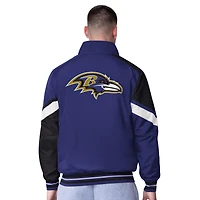 Men's G-III Extreme Purple Baltimore Ravens Strong Arm Reversible Full-Zip Jacket