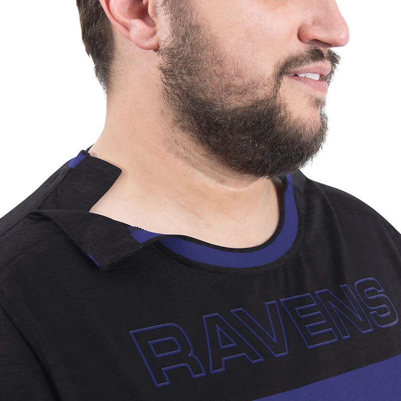 T-shirt à manches longues adaptatif G-III Sports by Carl Banks violet/noir Baltimore Ravens pour homme