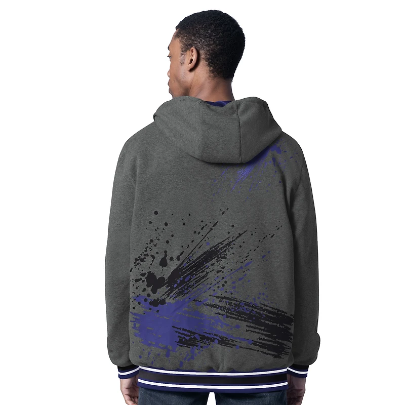 Men's G-III Sports by Carl Banks Purple/Charcoal Baltimore Ravens Dual Threat Reversable Full-Zip Hooded Jacket