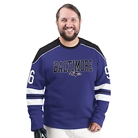 Sweat-shirt ras du cou adaptatif Lord Stanley violet G-III Sports by Carl Banks pour homme des Baltimore Ravens