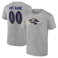 Men's Baltimore Ravens Team Authentic Personalized Name & Number T-Shirt
